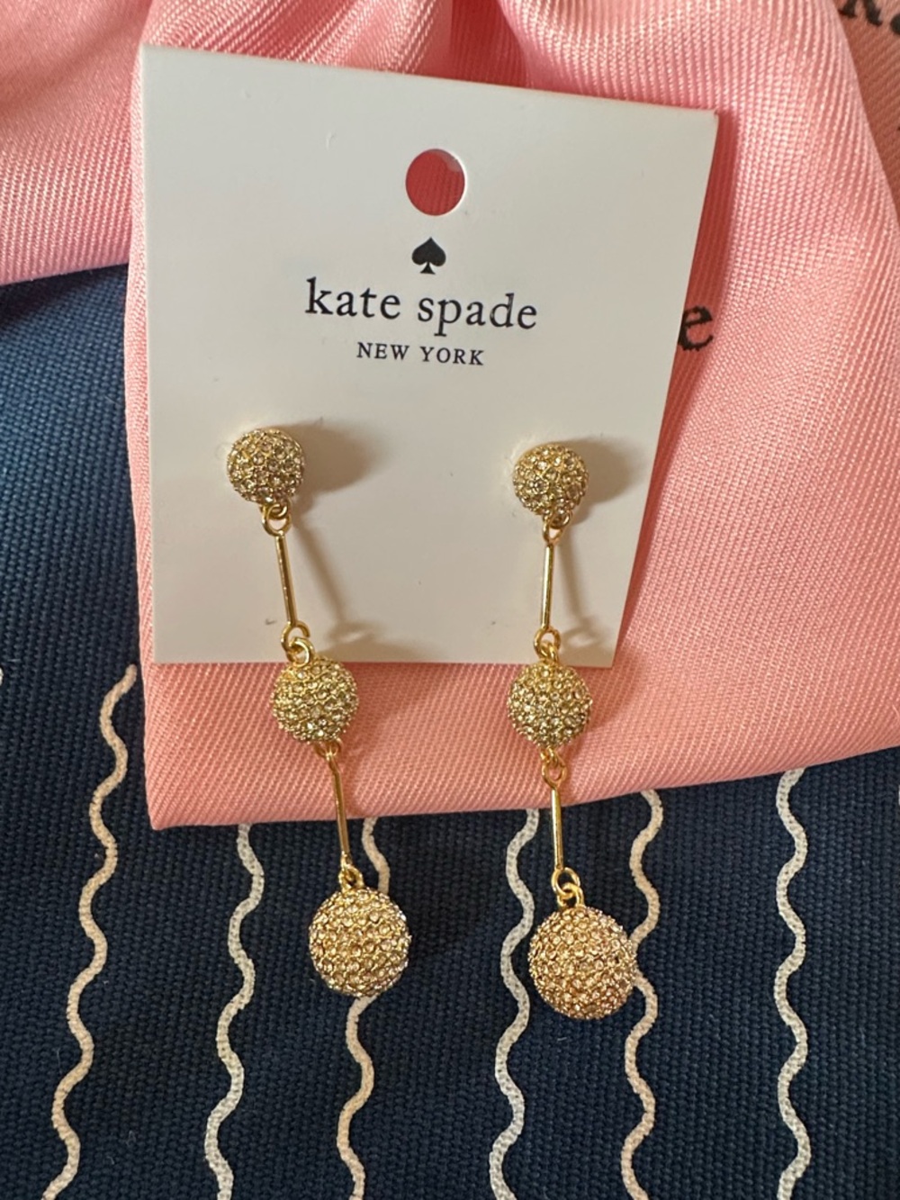 kate spade‎ Razzle Dazzle Linear Drop Earrings - Gold